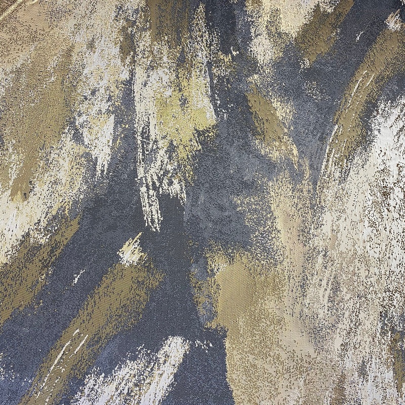 Element Jacquard Wholesale Fabric in Gray and Gold
