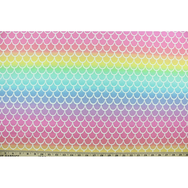 Fabric Traditions Mermaid Scales in Pastel