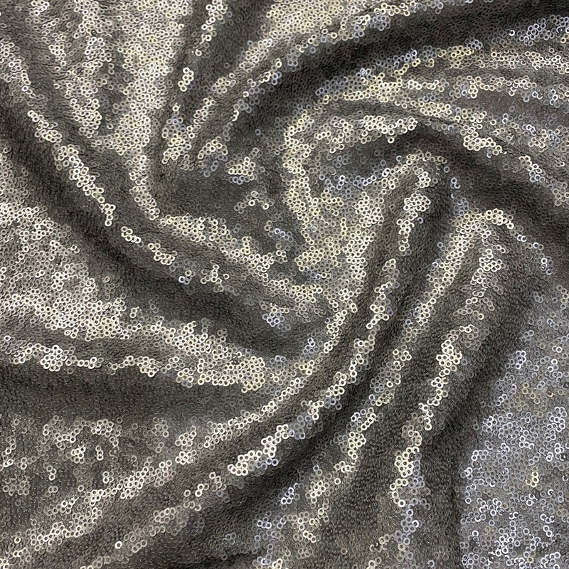 Glitz Sequins Wholesale Fabric in Pewter