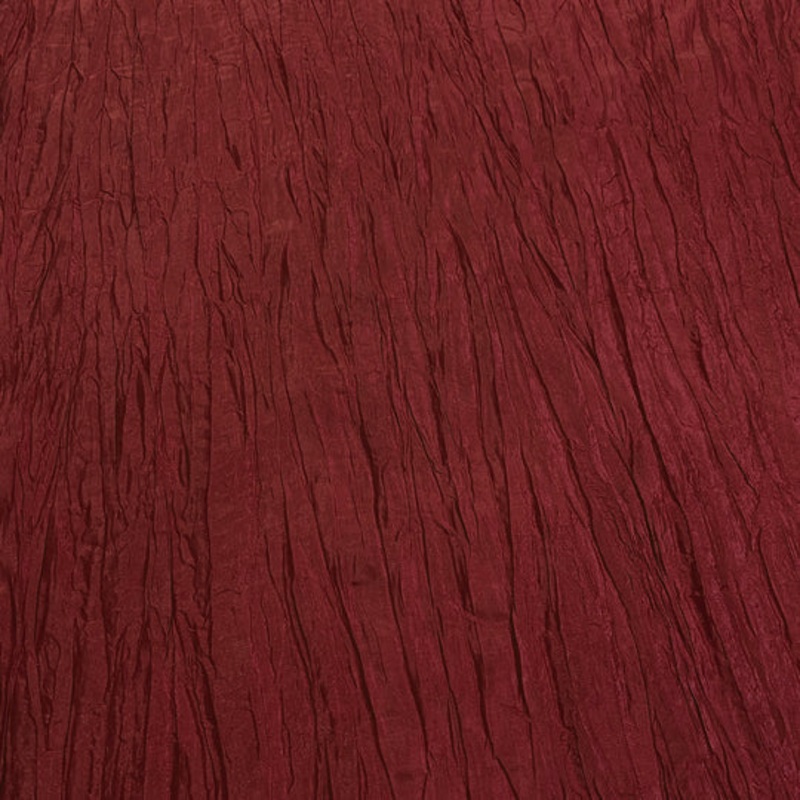 Accordion Taffeta Drapery Panel in Cherry