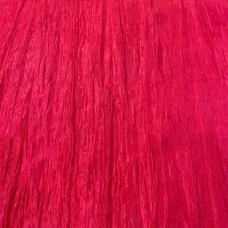 Accordion Taffeta Drapery Panel in Hot Pink