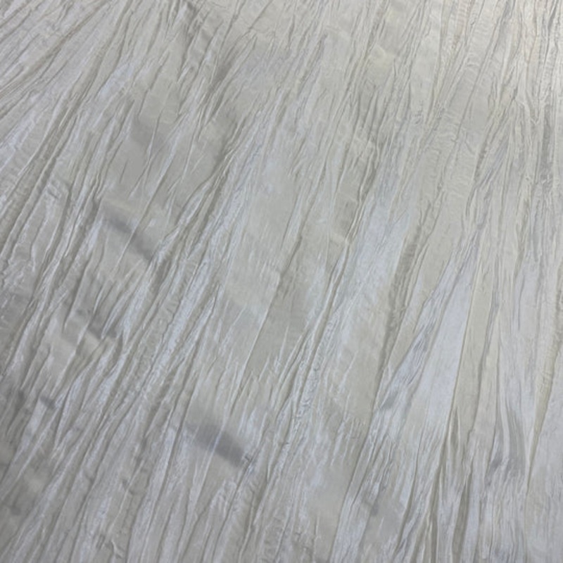 Accordion Taffeta Drapery Panel in Ivory