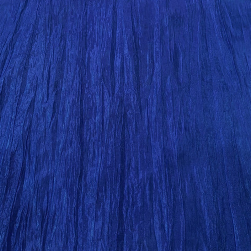 Accordion Taffeta Drapery Panel in Royal