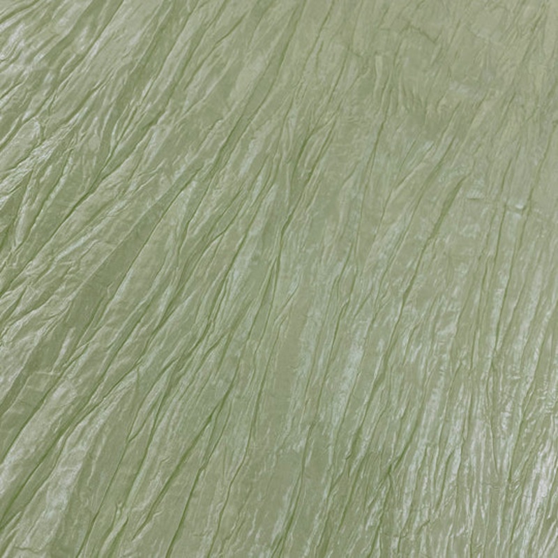 Accordion Taffeta Drapery Panel in Sage 103