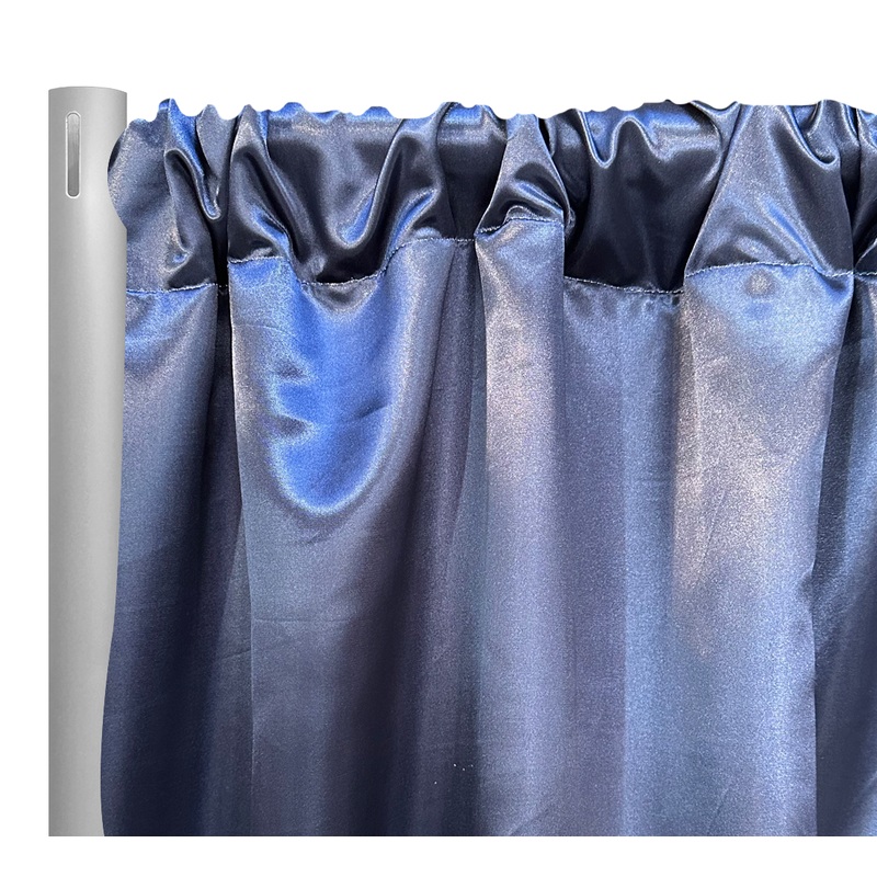 Bridal Satin Drapery Panel in Navy 245