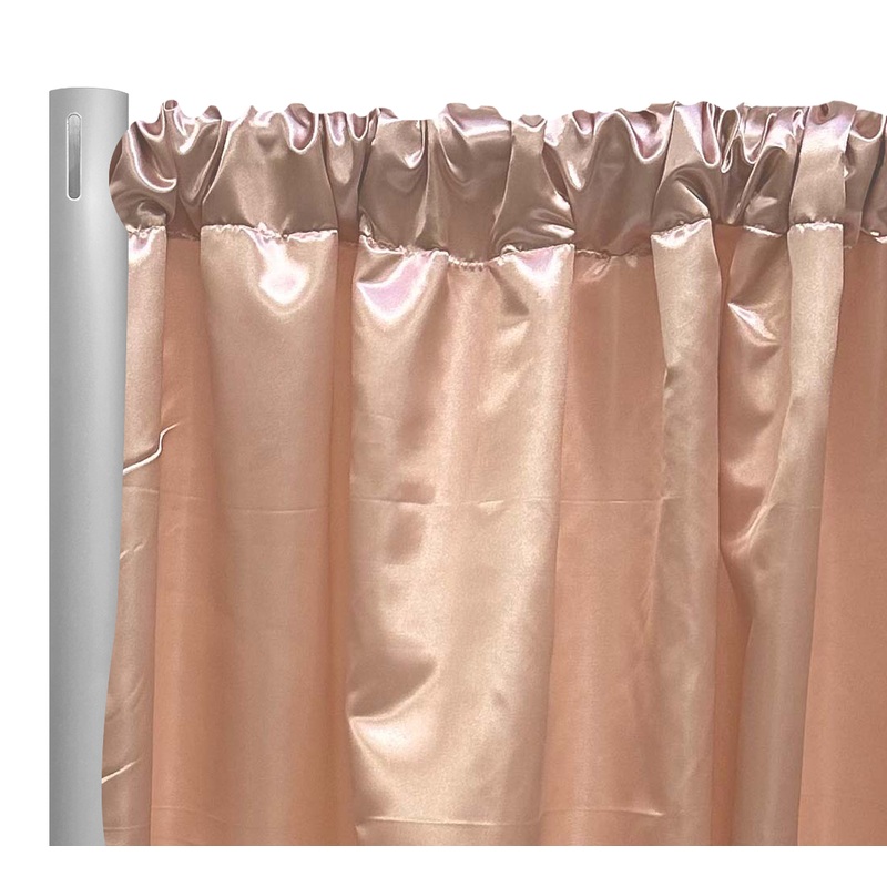 Bridal Satin Drapery Panel in Peach 178