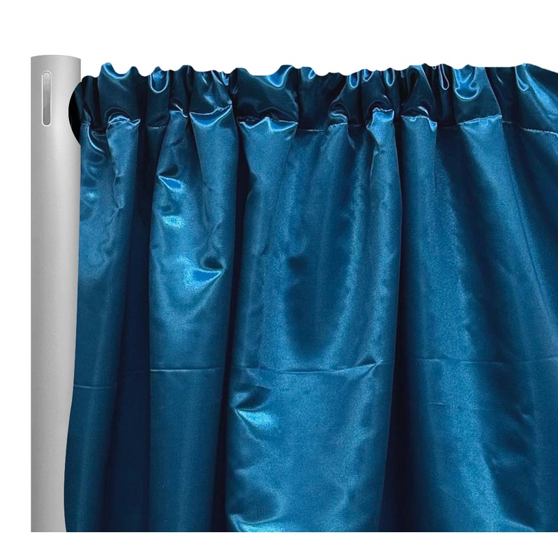 Bridal Satin Drapery Panel in Peacock 777