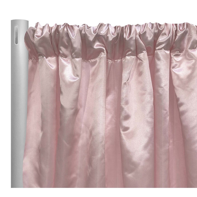 Bridal Satin Drapery Panel in Rose Powder 318
