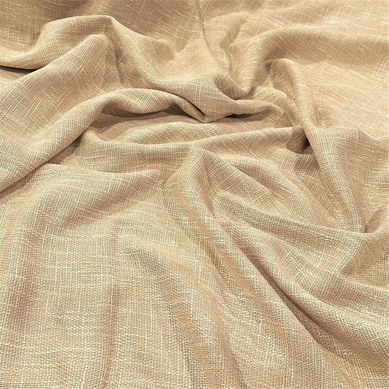 Capri Slub Linen Drapery Panel in Wheat