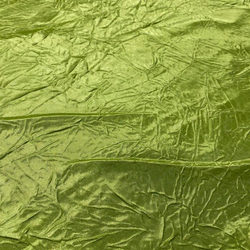 Crush Satin (Bichon) Drapery Panel in Lime 37