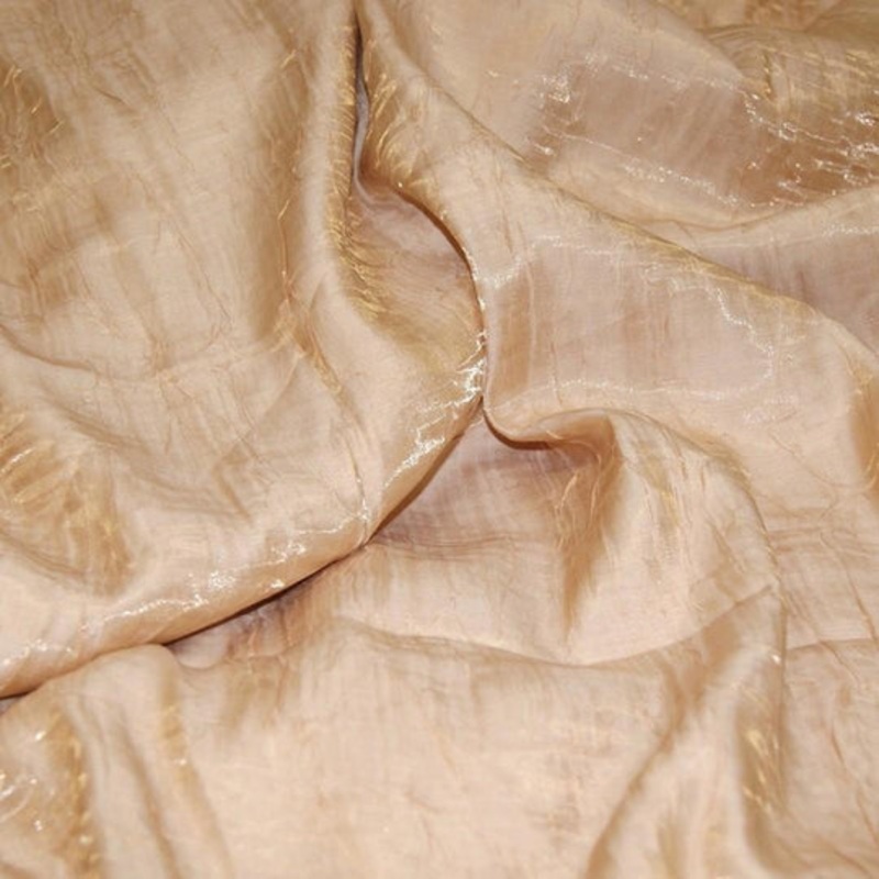 Crush Shimmer (Galaxy) Drapery Panel in Champagne 14
