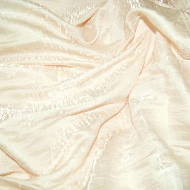 Crush Shimmer (Galaxy) Drapery Panel in Ivory 18