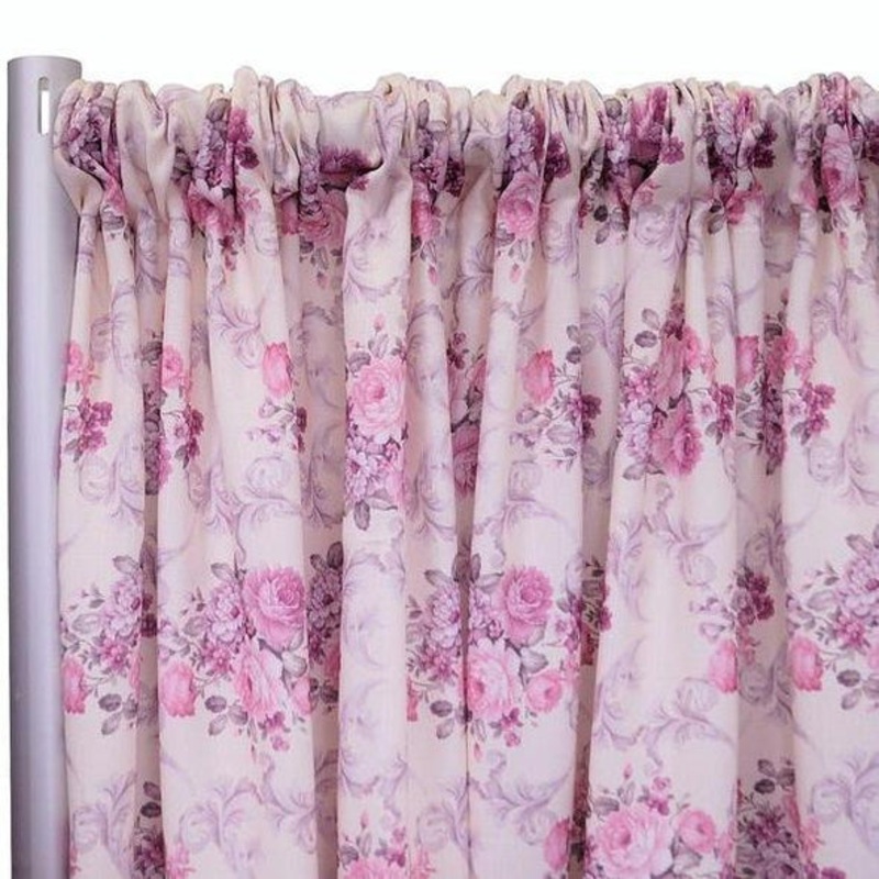French Floral Drapery Panels (110" Wide) / 2 Colors
