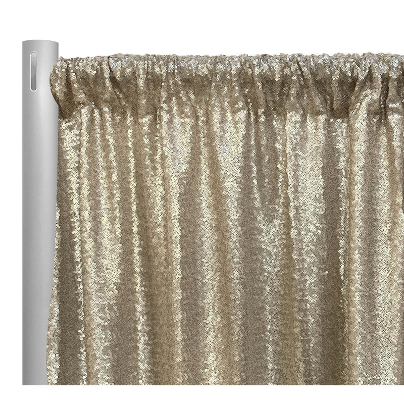 Glitz Sequins Drapery Panel in Champagne
