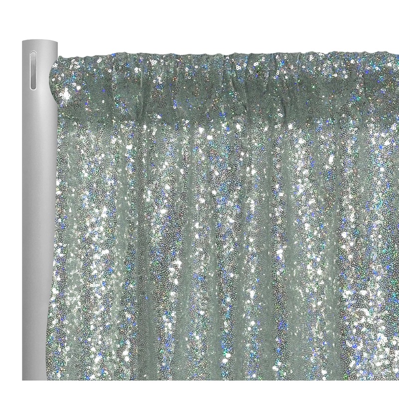 Glitz Sequins Drapery Panel in Rainbow
