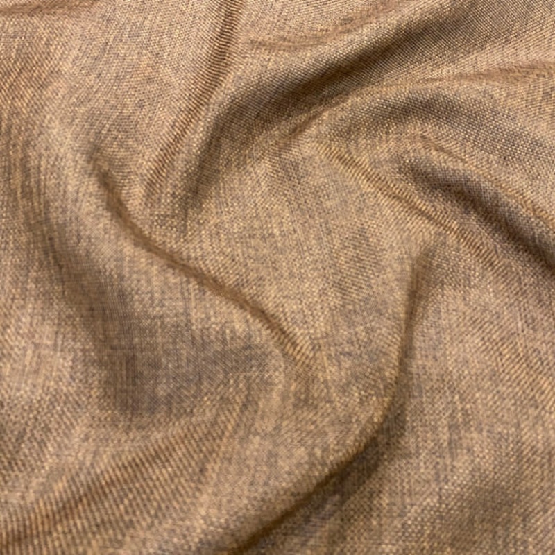 Imitation Burlap Drapery Panel in Coffee