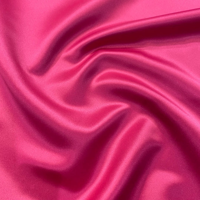 Lamour (Dull) Satin Drapery Panel in Fuchsia 1195
