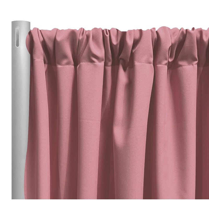 Premium Poly (Poplin) Drapery Panel in Dusty Rose 1162