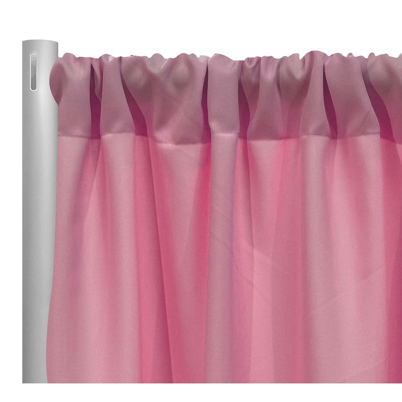 Premium Poly (Poplin) Drapery Panel in Pink 1158