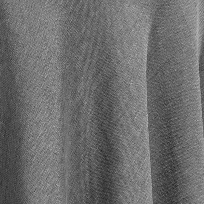 Rustic Linen Drapery Panel in Dark Grey