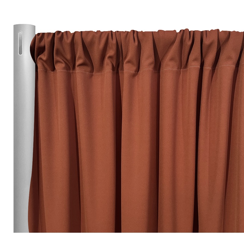 Scuba (Wrinkle-Free) Drapery Panel in Rust 1351