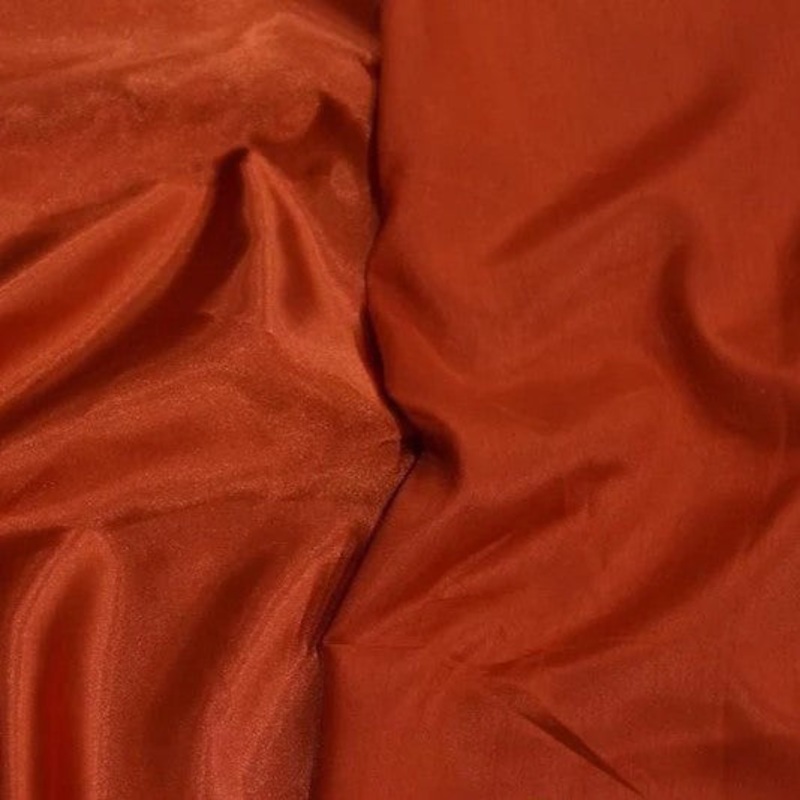 Shantung Satin (Reversible) Drapery Panel in Persimmon