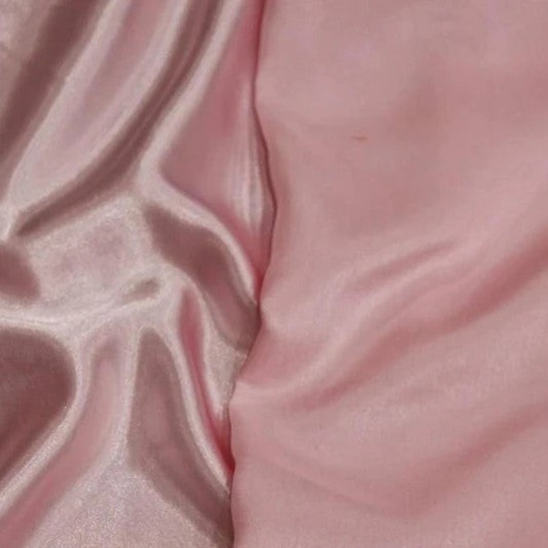 Shantung Satin (Reversible) Drapery Panel in Pink