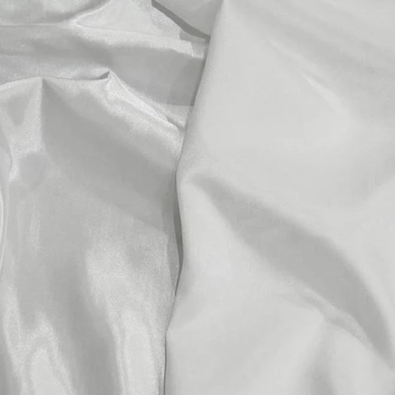 Shantung Satin (Reversible) Drapery Panel in White
