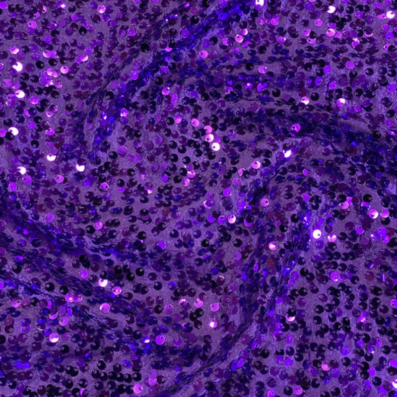 Taffeta Sequins Drapery Panel in Purple