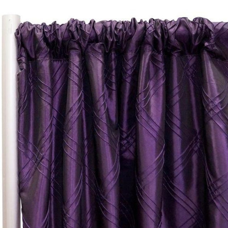 Triple Pleat Pintuck Taffeta Drapery Panels (58" Wide) / 10 Colors