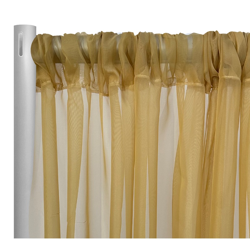 Voile Drapery Panel in Dk Gold 1325