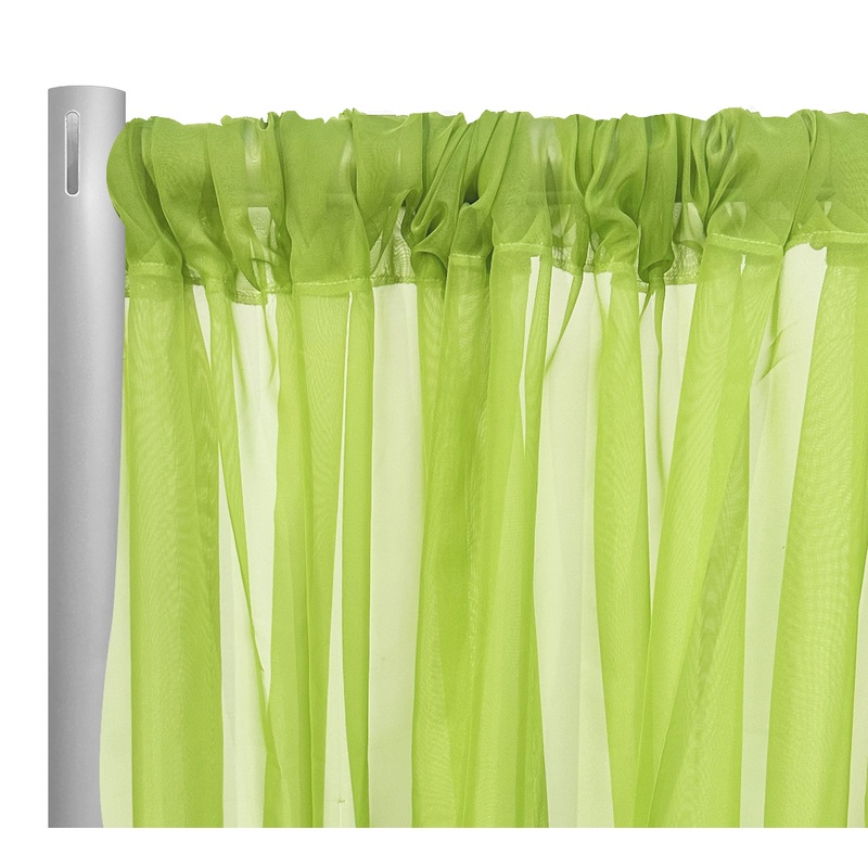 Voile Drapery Panel in Lime 1725