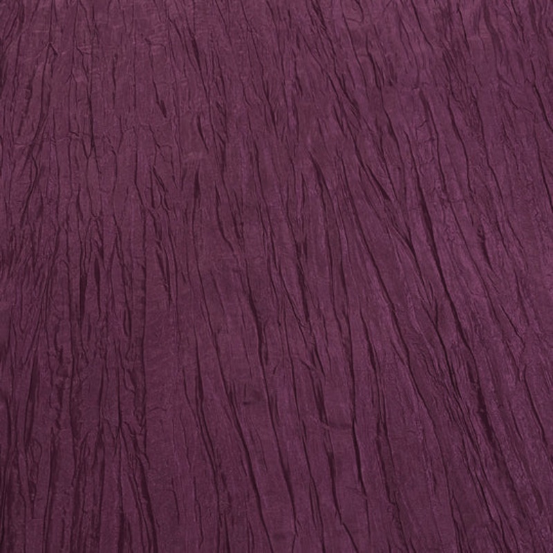 Accordion Taffeta Drapery Panel in Plum