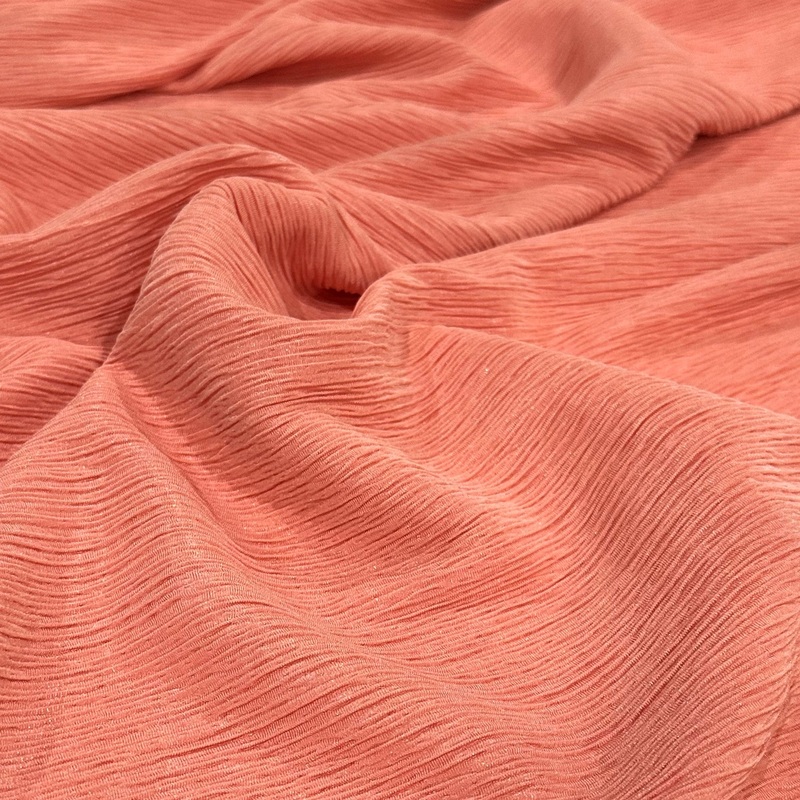 Bella Crepe Drapery Panel in Coral