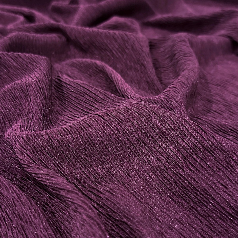 Bella Crepe Drapery Panel in Eggplant
