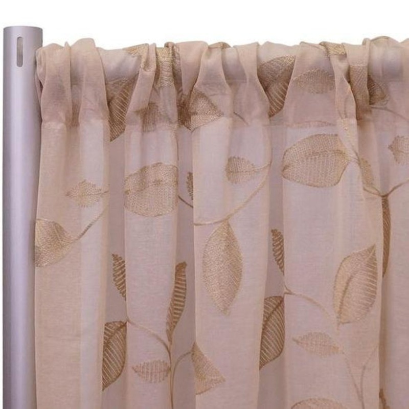 Birch Leaf Drapery Panels (110" Wide) / 4 Colors