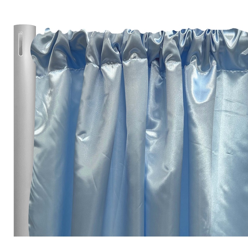 Bridal Satin Drapery Panel in Blue 120