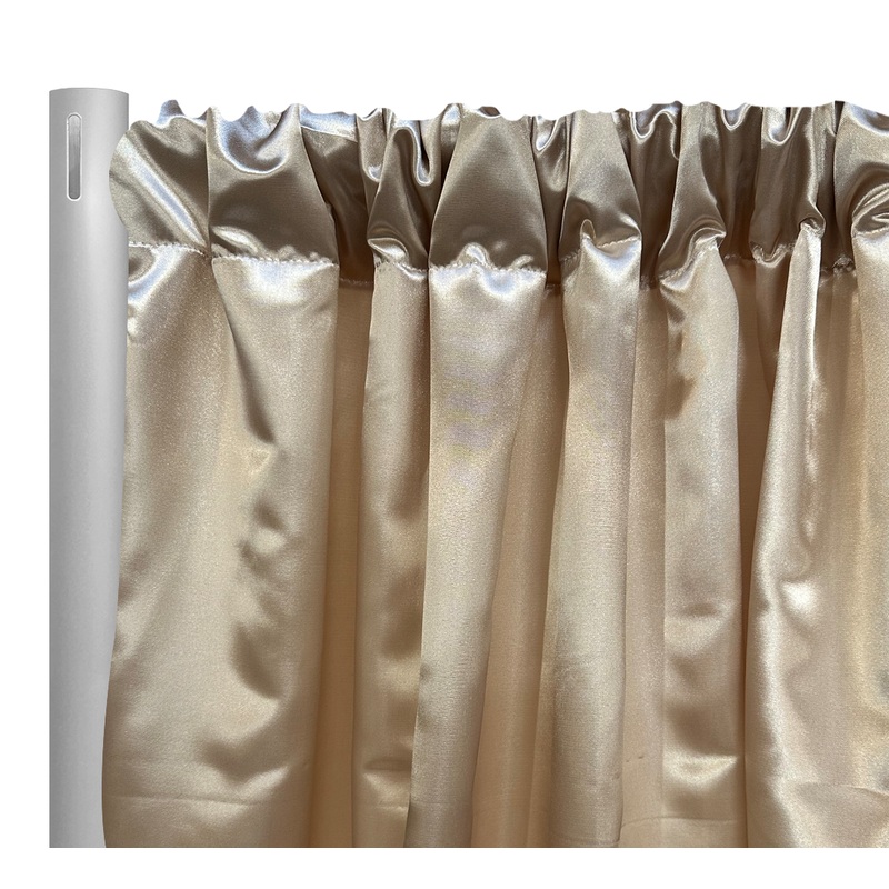 Bridal Satin Drapery Panel in Khaki 021
