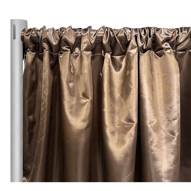 Bridal Satin Drapery Panel in Light Brown 051