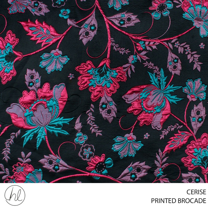BROCADE PRINTED 150CM CERISE ROLL ROLL 001