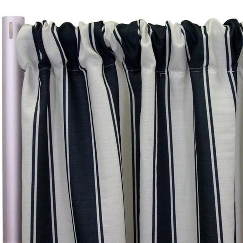 Cabana Stripe Drapery Panels (58" Wide) / 5 Print
