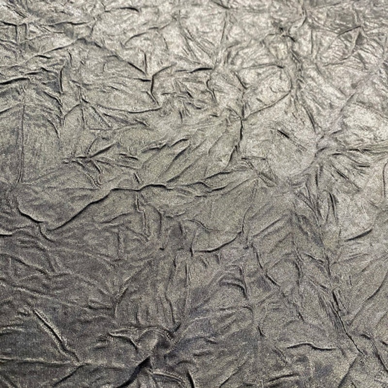 Crush Satin (Bichon) Drapery Panel in Grey 665
