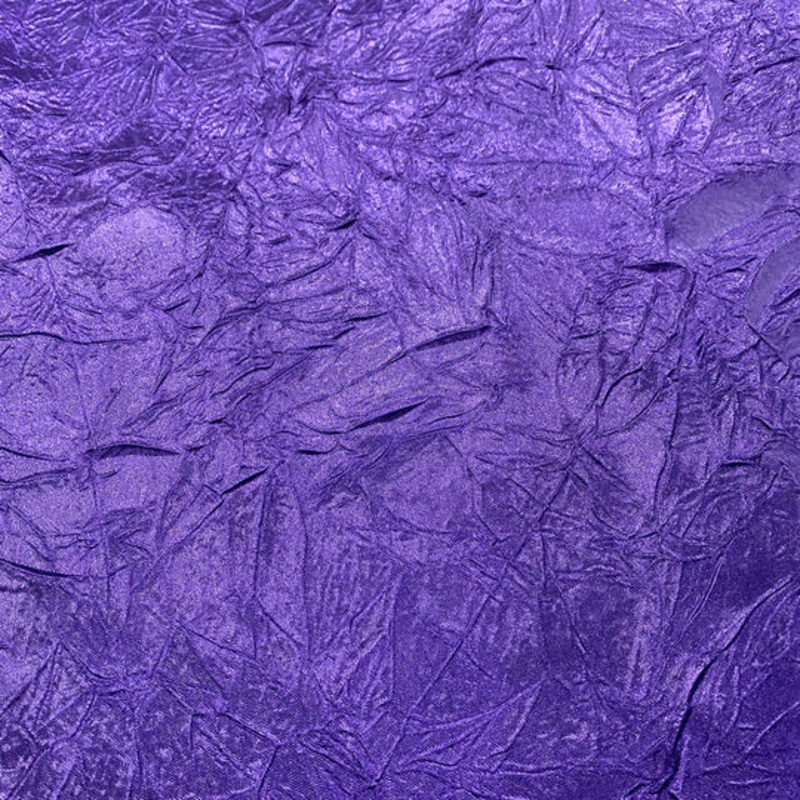 Crush Satin (Bichon) Drapery Panel in Purple 658