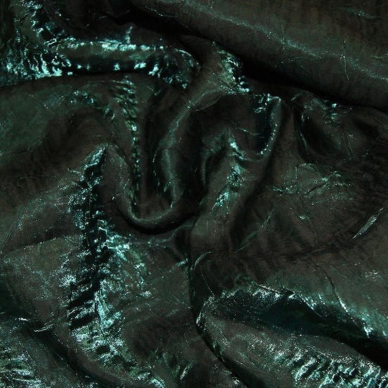 Crush Shimmer (Galaxy) Drapery Panel in Hunter Green 29