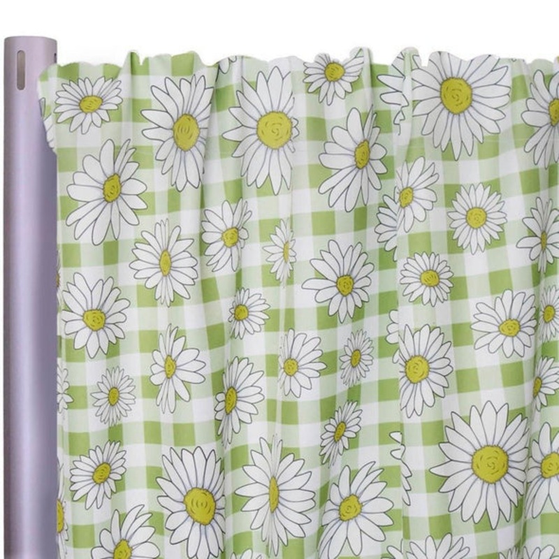 Daisy Checker (Poly Print) Drapery Panel