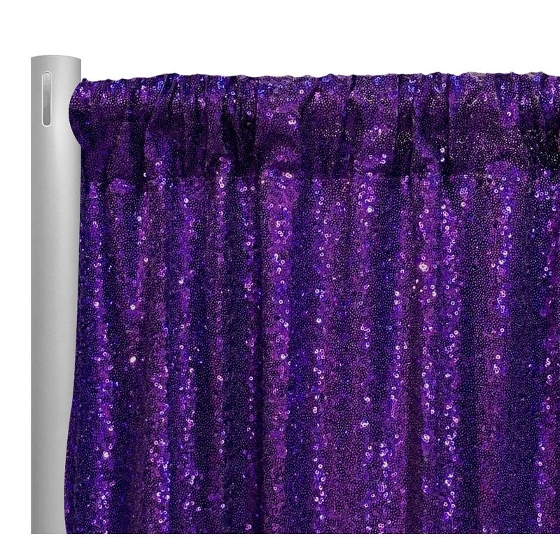 Glitz Sequins Drapery Panel in Purple