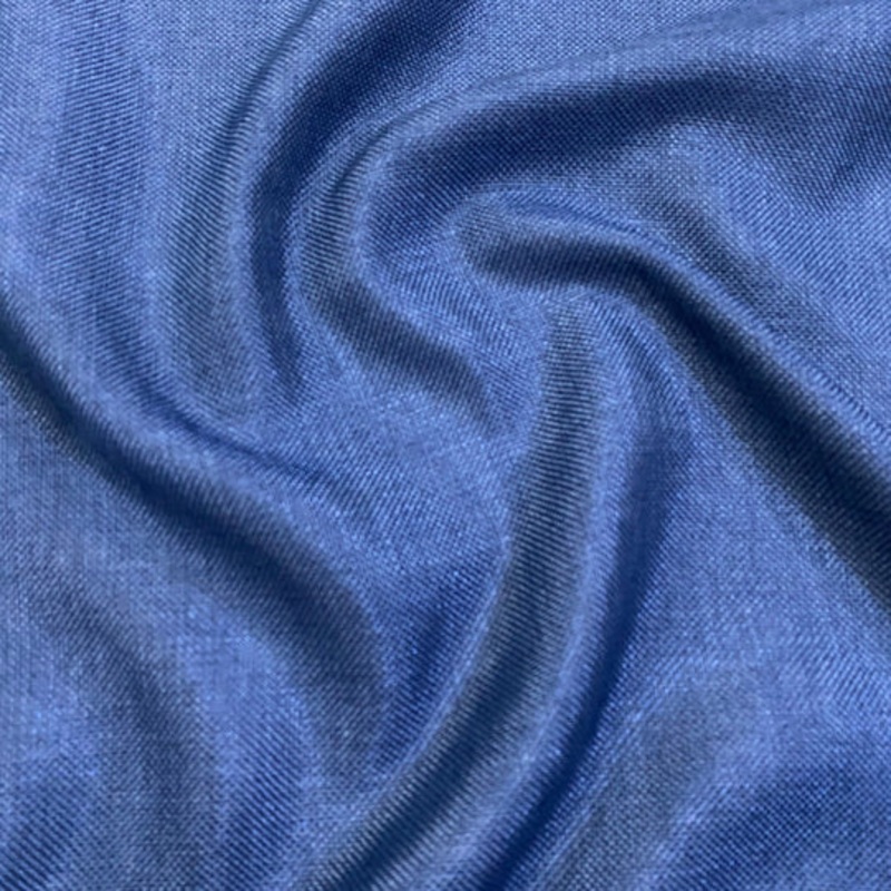 Imitation Burlap Drapery Panel in Navy