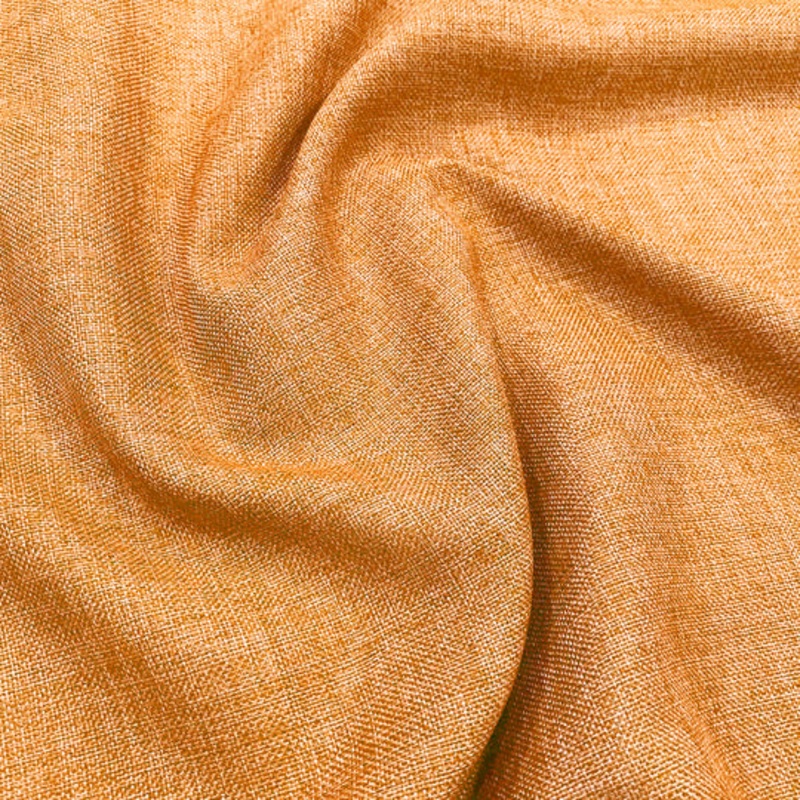 Imitation Burlap Drapery Panel in Tangerine