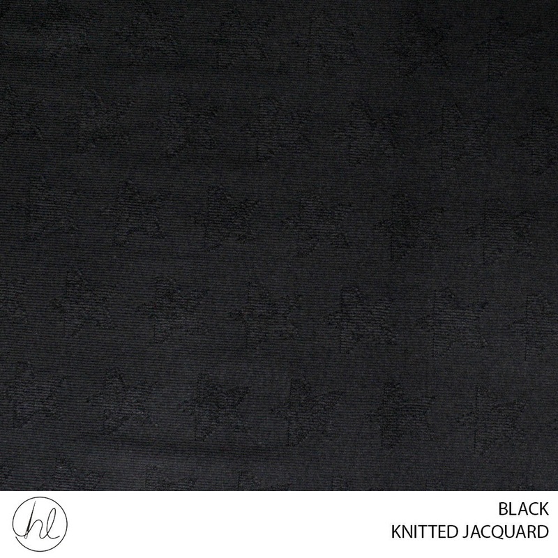 KNITTED JACQUARD 51 BLACK 150CM PER M
