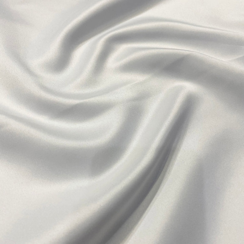 Lamour (Dull) Satin Drapery Panel in White